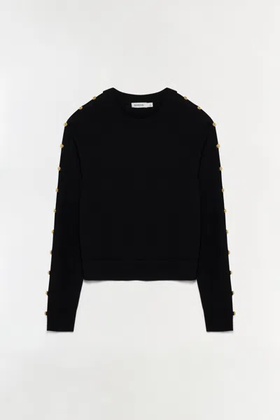 Simkhai Women's Knitted Declan Wool Top In Black In Black