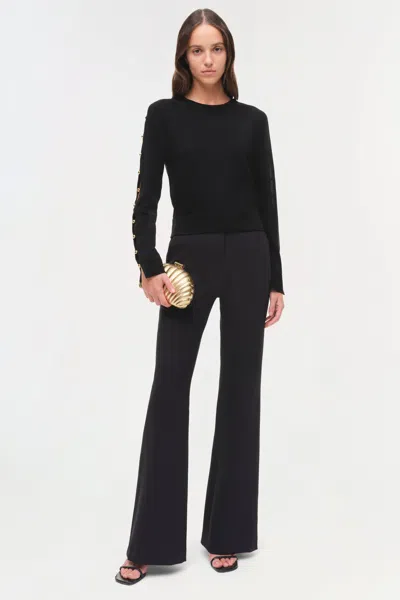 Simkhai Women's Knitted Declan Wool Top In Black In Black