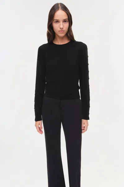 Simkhai Women's Knitted Declan Wool Top In Black In Black