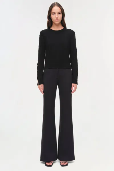 Simkhai Women's Knitted Declan Wool Top In Black In Black