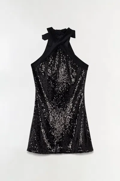 Simkhai Women's Isla Sequin Mini Dress In Black In Black