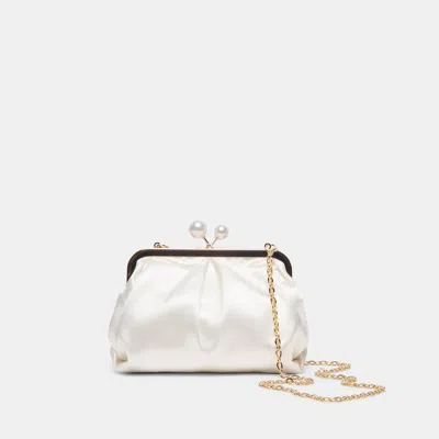 Dolce Vita Kendall Clutch White Satin In White