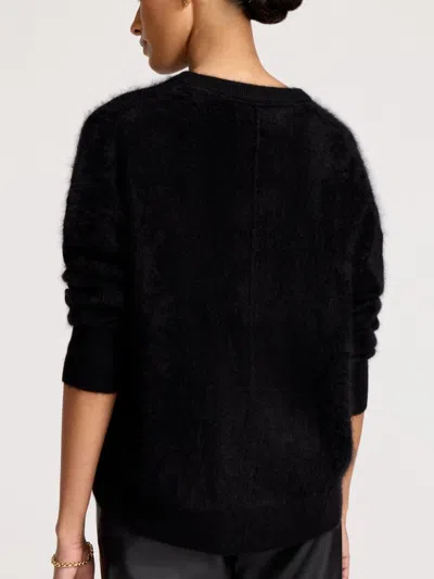 Brochu Walker The Brushed Cashmere Bright Crew In Black