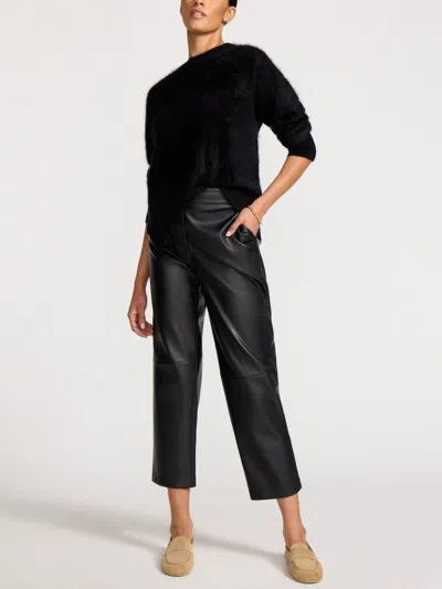 Brochu Walker The Brushed Cashmere Bright Crew In Black
