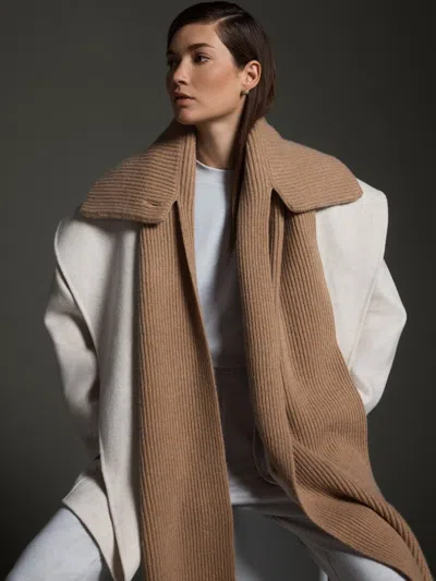 Brochu Walker The Collared Scarf In Brown