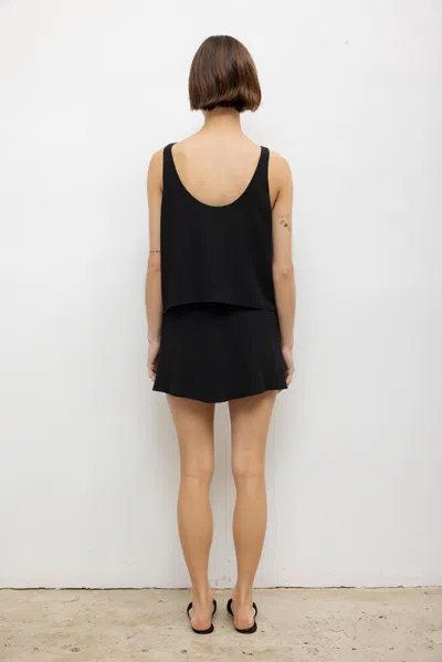 Leset Ari Scoop Tank In Black