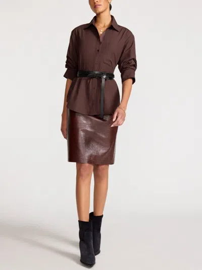 Brochu Walker The Pia Shirt In Brown