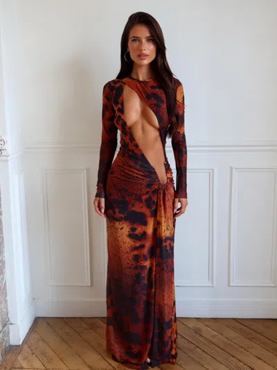 Outcast Lunelle Maxi Dress Denali In Multi