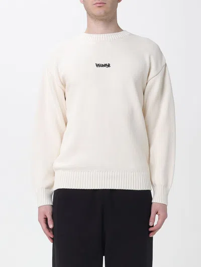 Disclaimer Sweater  Men Color Milk In White