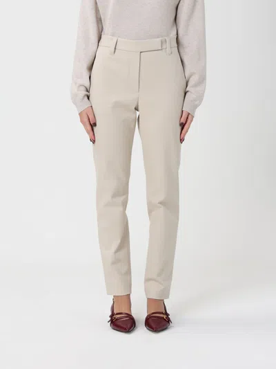Brunello Cucinelli Pants  Woman Color White In Neutral