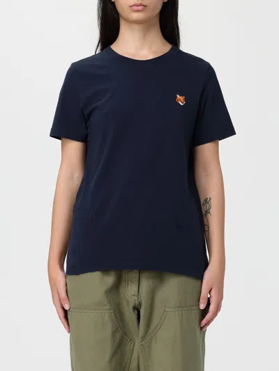 Maison Kitsuné "fox Head" T-shirt In Blue