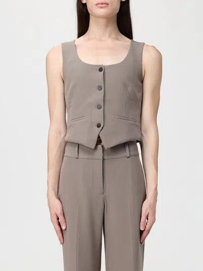 Samsoe & Samsoe Waistcoat Samsoe Samsoe Woman Color Grey In Green