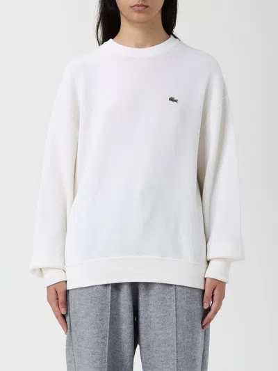 Lacoste Logo-patch Sweater In White