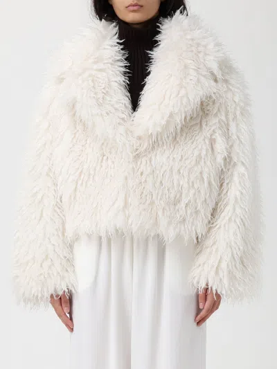 Michael Kors Fur Coat  Woman Color White In White