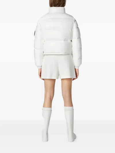 Save The Duck Logo-patch Padded Jacket In White