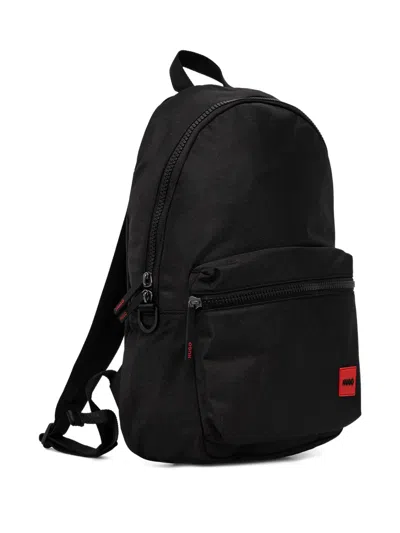 Hugo Boss Zip Backpack In Black