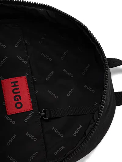 Hugo Boss Zip Backpack In Black