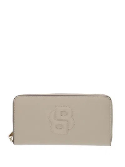 Hugo Boss Logo-embossed Wallet In Gray