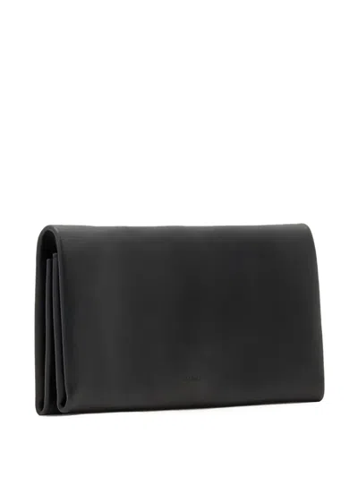 Allsaints Womens Harluna Logo-debossed Leather Wallet Black In Blue