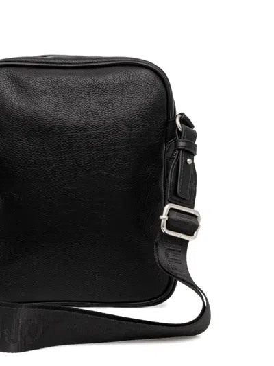 Liu •jo Zip Logo Messenger Bag In Black