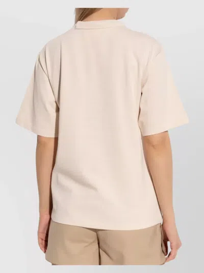 Sportmax Chain Detail Round Neck Short Sleeve Top In Metallic