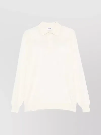 Lardini Virgin-wool Polo Shirt In Metallic