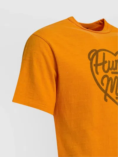 Human Made Graphic Print Crew Neck Short Sleeve T-shirt In Orange