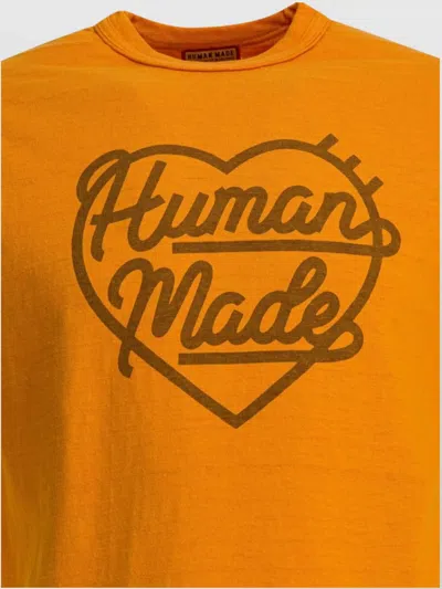 Human Made Graphic Print Crew Neck Short Sleeve T-shirt In Orange