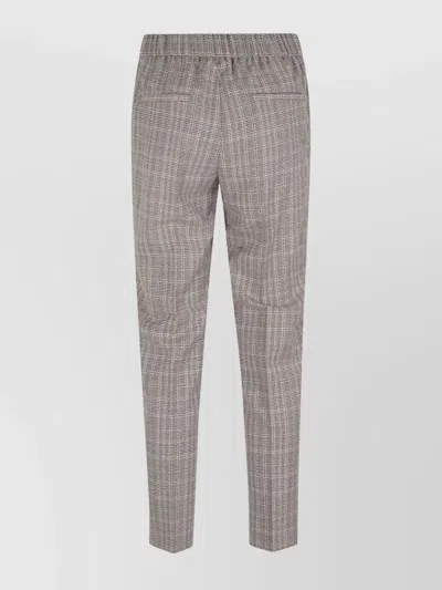 Peserico Trousers With Bright Light Point Details In Brown