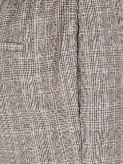 Peserico Trousers With Bright Light Point Details In Brown