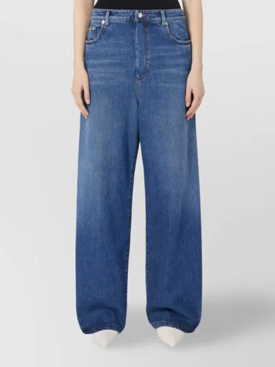 Sportmax Wide-leg Jeans - Midnight Blue In Blue