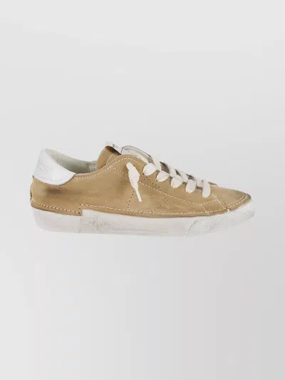 Philippe Model Low-top Sneakers Suede Finish In Brown