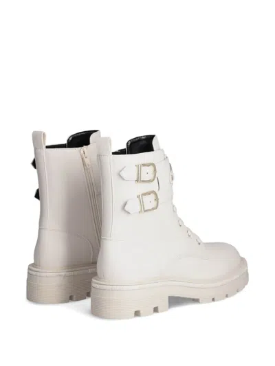 Liu •jo Buckle Logo Boots In White
