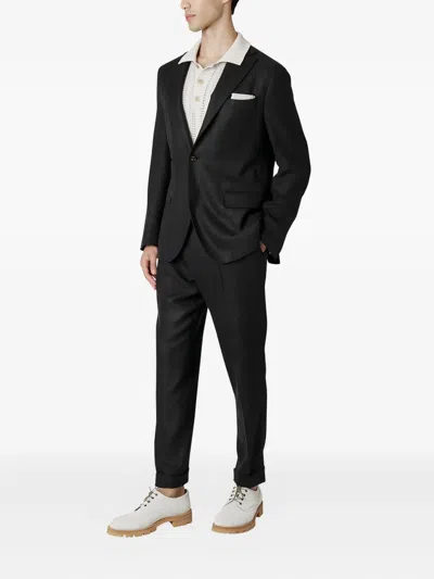 Eleventy Single-breasted Suit In Black