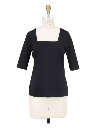 Akris Punto Square-neck Blouse In Black