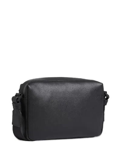 Calvin Klein Logo Messenger Bag In Black