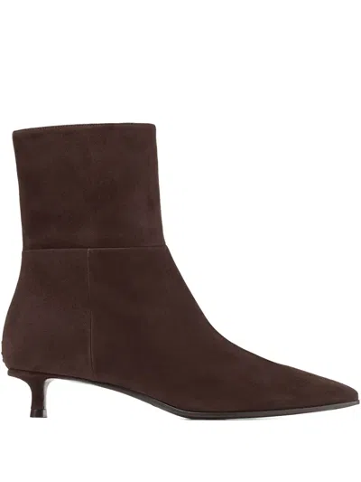 Jimmy Choo Lory 35 Suede Ankle Boots In Brown