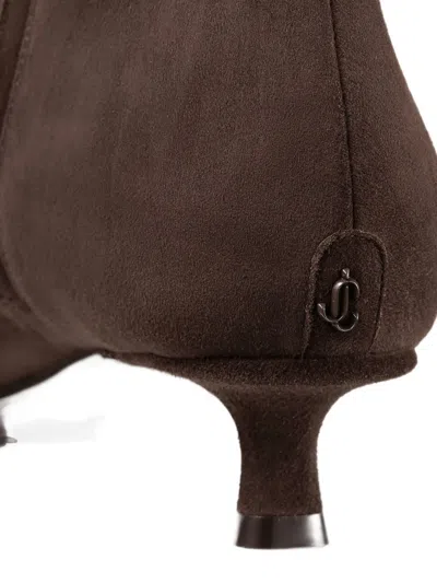 Jimmy Choo Lory 35 Suede Ankle Boots In Brown