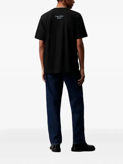 Calvin Klein 3d Monogram Tee T-shirt In Blue