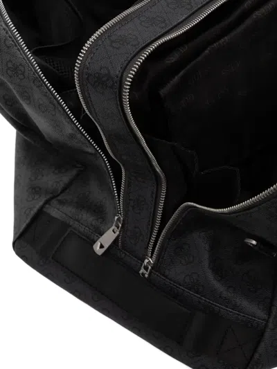 Guess Usa Monogram-pattern Holdall In Black