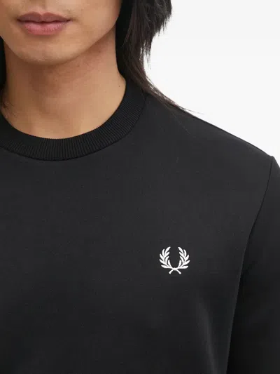 Fred Perry Logo-embroidered Sweatshirt In Black