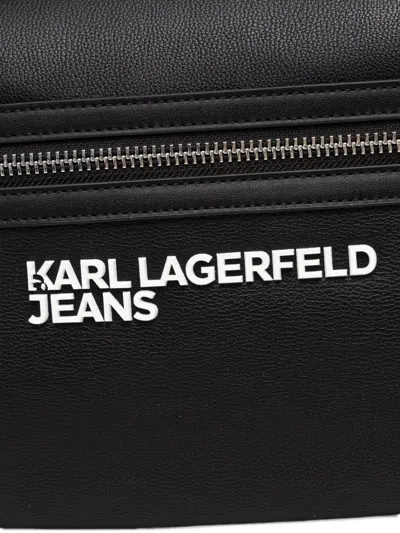 Karl Lagerfeld Jeans Zip Backpack In Black