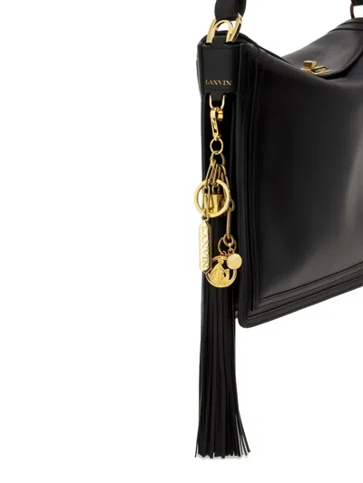 Lanvin Leather-tassel Bag Charm In Black
