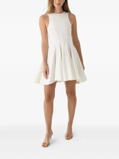 Marques' Almeida Frayed Mini Dress In White