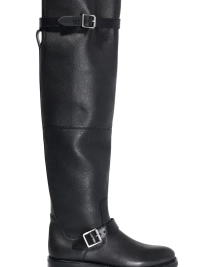 Simkhai Noah Leather Over-the-knee Boots In Black