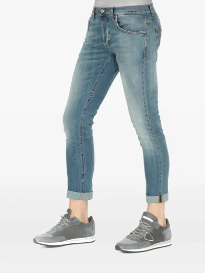 Dondup Cuffed Jeans In Blue