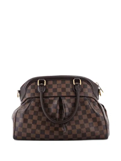 Pre-owned Louis Vuitton Trevi Handbag Damier Pm Satchel In Brown