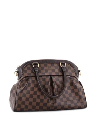 Pre-owned Louis Vuitton Trevi Handbag Damier Pm Satchel In Brown