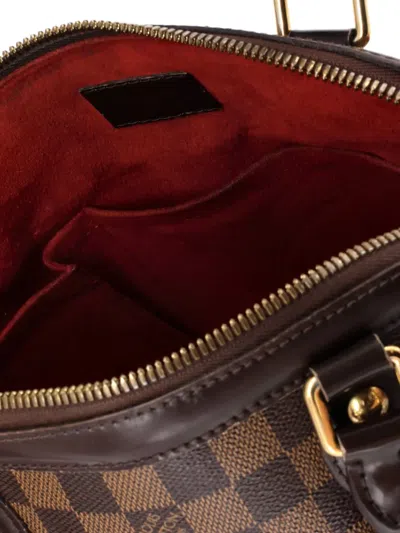 Pre-owned Louis Vuitton Trevi Handbag Damier Pm Satchel In Brown