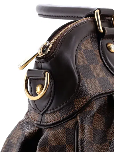 Pre-owned Louis Vuitton Trevi Handbag Damier Pm Satchel In Brown